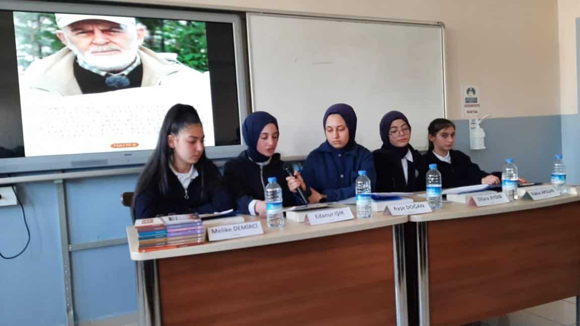 Okulumuz Şiran Şehit Hakan Aydoğan Anadolu İmam Hatip Lisesi 9 ve 10. sınıf öğrencilerimiz MUSTAFA KUTLU panelini gerçekleştirdiler.